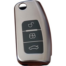 AyrStore Ford Focus/fiesta/mondeo/cmax/couruer Anahtar Uyumlu Silikon Oto Anahtar Kumanda Kabı Kılıf Füme