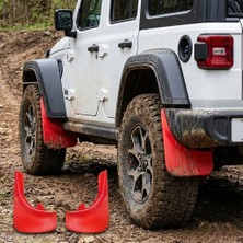 Bezos Universal Yumuşak Paçalık Tozluk Çamurluk 2'LI Set Kırmızı