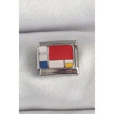 Ronanna 316L Çelik Gümüş Renk Karışık Renk Portre Model Charm