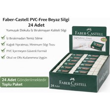 Nil Avm Faber-Castell NO24 Pvc Free Beyaz Silgi 24 Adet Standlı Kutu Iz Bırakmayan Yumuşak Okul Ofis Silgisi
