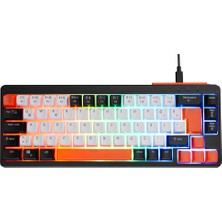 AyrStore Acer Emachines, EAK810, Siyah, USB Kablolu, Rainbow Backlight, Membran Renkli Tuşlar, Türkçe Q, 68 Tuşlu, Gaming Klavye