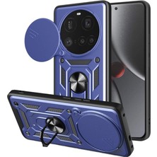  Mi 15 Ultra Kılıf Pars Lens Yüzüklü  - Lacivert