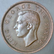 Banknoting Yeni Zelanda Yarım Penny 1952 Kral 6. George.