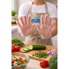 Solınso 🐳şeffaf Eldiven Tek Kullanımlık Kullan At 1 Paket 100’LÜ