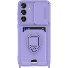 Akay Avm Galaxy S25 Plus Kılıf Zuma Kartvizitli Yüzüklü - Lila