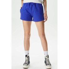 Soon To Be Announced Essentials Women's Short Kadın Pamuk Şort Sax Mavi