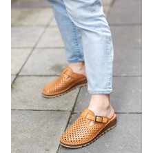 Tarçın Ayakkabı Hakiki Deri Kadın Deri Terlik TRC185-0045