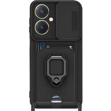 Mixora Vivo Y27 Kılıf Zuma Kartvizitli Yüzüklü - Siyah