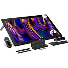 Huion Kamvas Pro 27 4K (144Hz) IPS Panel 27" LCD Grafik Tablet 16384 Kademe Basınç Hassasiyetli, Pentech 4.0, 160% Srgb, 5080LPI Çift Kalem Grafik Tablet (GT2702)