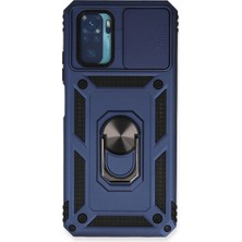 Mixora Note 10 Kılıf Pars Lens Yüzüklü - Lacivert