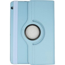 Mixora Huawei Mediapad T3 10 / 9.6 Kılıf 360 Tablet Deri Kılıf - Turkuaz