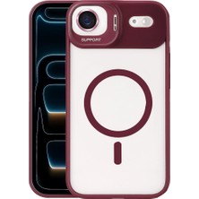 Mixora Joko 17 Air Remim Lensli Magsafe Standlı Kapak - Bordo