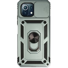 Mixora Mi 11 Lite Kılıf Pars Lens Yüzüklü - Yeşil