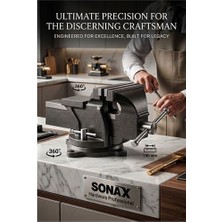 Findit Hardware Professional 150 mm Ağır Hizmet Tipi 360° Döner Tabanlı Masa Mengenesi 722971