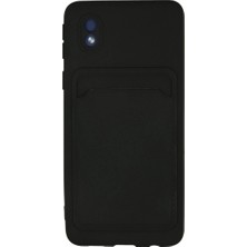 Mixora Galaxy A01 Core Kılıf Kelvin Kartvizitli - Siyah