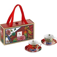 LuckyArt Liorine Bone 2’lü Kahve Fincanı Seti 90 ml