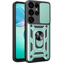 Mixora Galaxy S25 Ultra Kılıf Pars Lens Yüzüklü - Yeşil