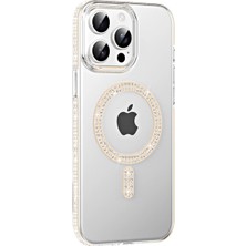 Akay Avm Joko 14 Pro Max Move Taşlı Magsafe Kapak - Pembe