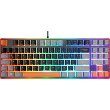 AyrStore Acer Emachines, EAK216, Siyah, USB Kablolu, Rainbow Backlight, Membran Renkli Tuşlar, Türkçe Q, 90 Tuşlu, Gaming Klavye