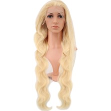 Mixora Gerçek Front Lace Daalı Platin Tül Peruk / 85/90CM