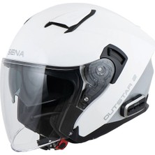 Sena Outstar 2 Mesh Interkomlu Açık Kask Beyaz