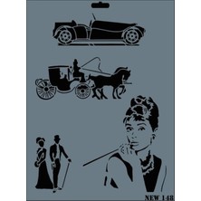 Alvera Rich New Seri N-148 Stencil 35X25 cm