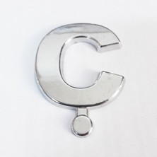 Colezium Cemax Ç Harfi 3,75 cm Krom Yapışkanlı