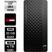 HP Prodesk 2 Tower G1I i5 14500 32GB RAM 4TB SSD Win11 Pro B6XX1ETPN408 Masaüstü Bilgisayar + Per4 USB