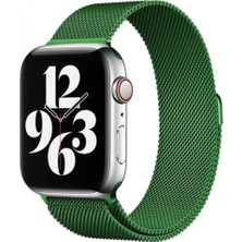 Pileli Store Newface Apple Watch 38MM Metal Mıknatıslı Kordon - Yeşil