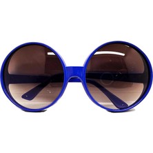 Nemere Yuvarlak Yeşilçam 80 Li 90 Lı Yıllar Parti Gözlüğü Retro Mavi Renk