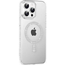 Akay Avm Joko 14 Pro Max Move Taşlı Magsafe Kapak - Gümüş