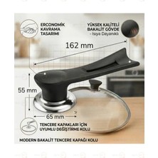 MAİN SHOP 1 Adet Dikey Tasarım Tencere Tava Kapağı Tutma Kolu Isıya Dayanıklı M-1056