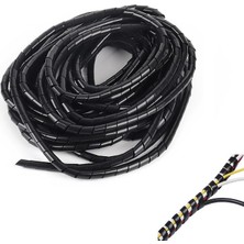 Kablo Toplama Spirali Helezon 8 mm 10 Metre Siyah