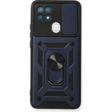 Mixora A15 Kılıf Pars Lens Yüzüklü - Lacivert