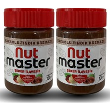 Nut Master Şeker Ilavesiz Kakaolu Fındık Kreması 320 gr 1+1