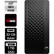 HP Prodesk 2 Tower G1I i5 14500 32GB RAM 1TB SSD FreeDOS B6XX1ETPN366 Masaüstü Bilgisayar + Per4 USB