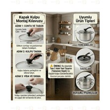 MAİN SHOP 2 Adet Isıya Dayanıklı Dikey Tasarım Tencere Tava Kapağı Tutma Kolu M-1056