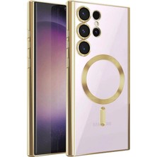 Mixora Galaxy S23 Ultra Kılıf Kross Magneticsafe Kapak - Gold