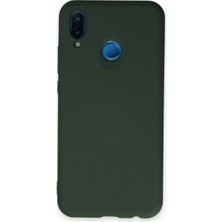 Mixora Huawei P20 Lite Kılıf Nano Içi Kadife - Koyu Yeşil