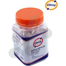 AyrStore Orıng MPC6U3 Cat6 Plug U/utp RJ45 Altın Uç Konnektör 100 Lü Paket