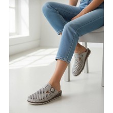 Tarçın Ayakkabı Hakiki Deri Kadın Deri Terlik TRC185-0045