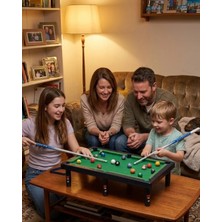 Çocuklar Için Bilardo Seti Masaüstü Snooker ve Pool Oyuncak Midastech