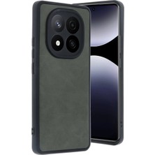 Akay Avm   Note 14 Pro 4g Kılıf Aras Deri Kapak - Koyu Yeşil