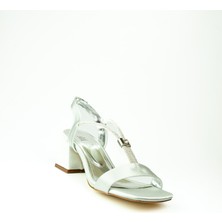 Moda Arena 2013 Gümüş Kısa Topuklu Abiye Kadın Ayakkabı