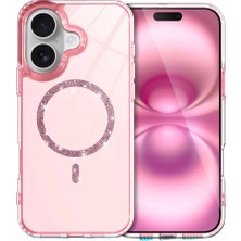 Feifei 16 Plus Live Diamond Magsafe Kapak - Pembe