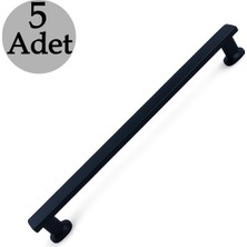 Badem10 Özen Mat Siyah Çekmece Kulp 160 mm 5 Adet Modern Dolap Kulbu Mutfak Vestiyer Uyumlu Şık Tasarım