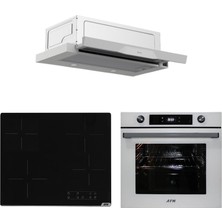 Afm Tech ve Ferre Marka Elektrikli Vitro.cq Ankastre Set ( D037 Sürgülü Aspiratör + FM7701 +V6-04 )