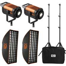 Gdx CN-300C Iı Video ve Fotoğraf Sürekli Ikili Işık Seti