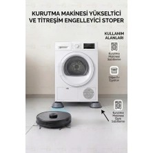 MAİN SHOP Gürültü Engelleyici Ve Kaymaz Vakumlu Titreşim Önleyici Kauçuk Ayak Çamaşır Makinesi 4 Adet M-541