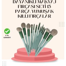 Gültekin Göz Farı Allık Fondöten Için Uygun 13'lü Makyaj Fırçası Seti Kompakt Tasarım